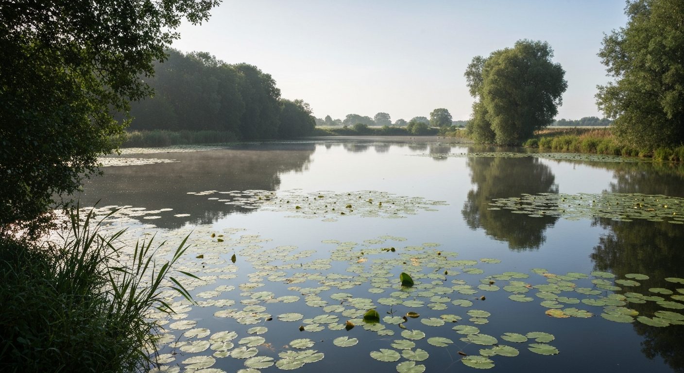 Carp fishing lake near Market Harborough