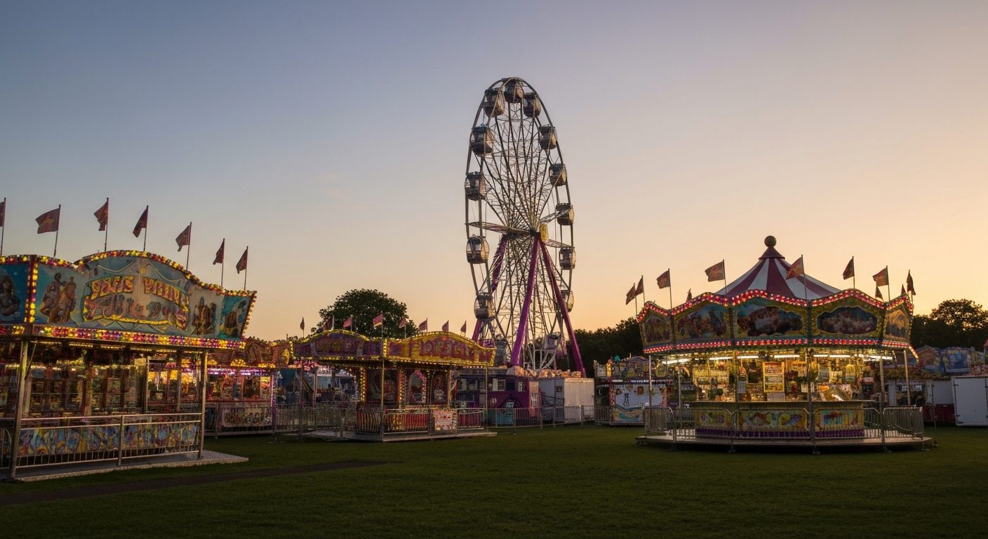 Funfair Rides Evening